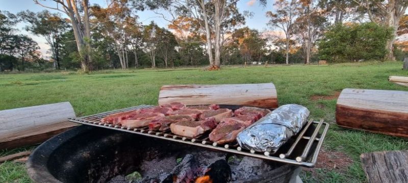 Australian BBQ campfire cooking